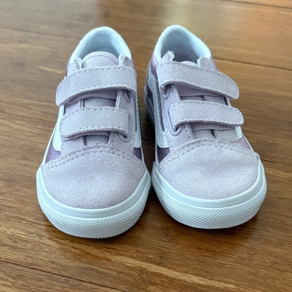 Vans Toddler Lavender/Pink Velcro Sneakers, NWOT - Picture 2 of 7